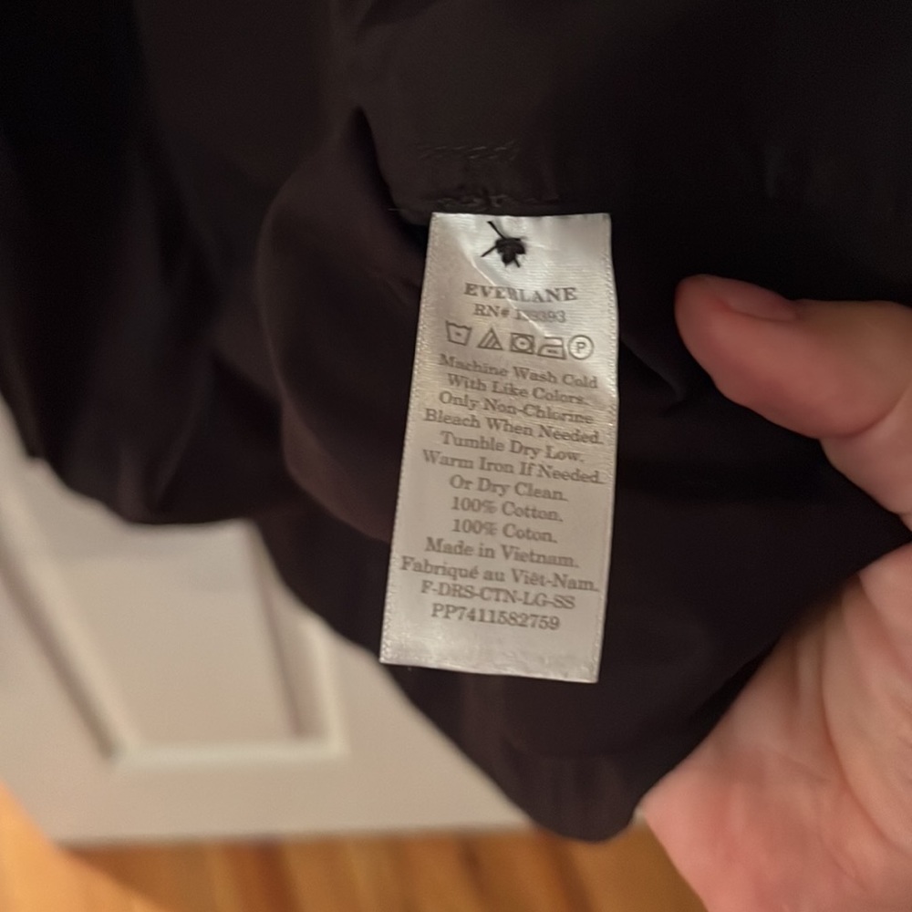 New Everlane The Parklet Shirtdress Black Size 6 - Picture 5 of 5